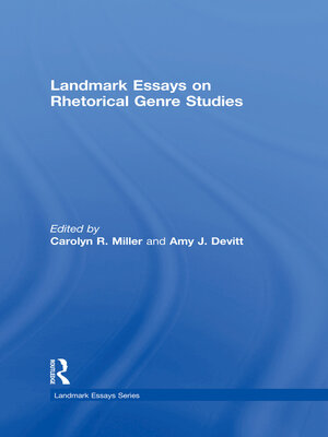 cover image of Landmark Essays on Rhetorical Genre Studies